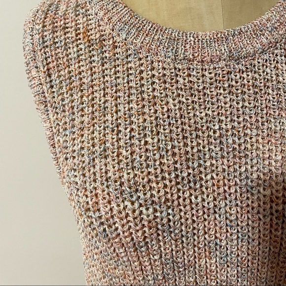 Ella Moss Sleeveless Knit Top Sweater Rosey Small Pink Long Vest Crewneck - Picture 5 of 12